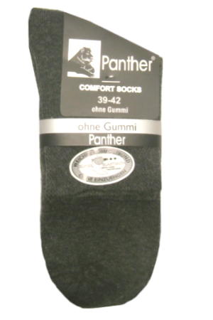 Großansicht von Panther kurze dunkelgraue Damensocken ohne Gummibund
